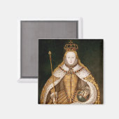 Königin Elizabeth I. in Coronation Robes Magnet (Vorderseite/Rückseite)