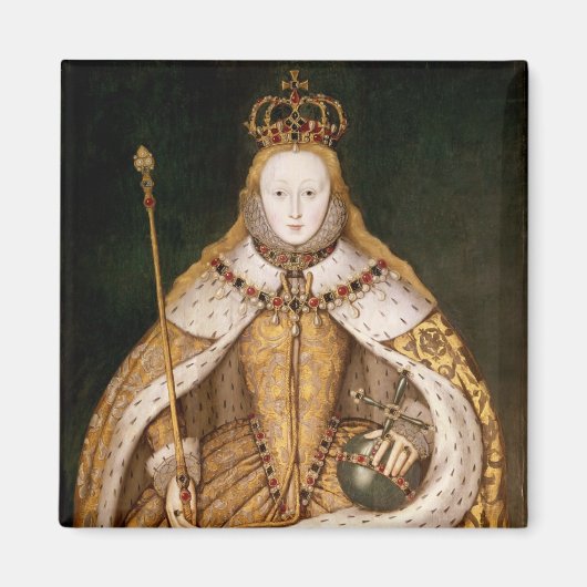 Königin Elizabeth I. in Coronation Robes Magnet (Vorne)