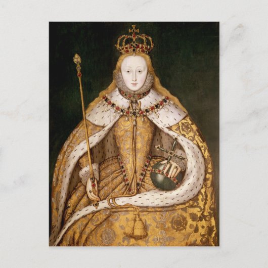 Königin Elizabeth I. in Coronation Robes Postkarte (Vorderseite)