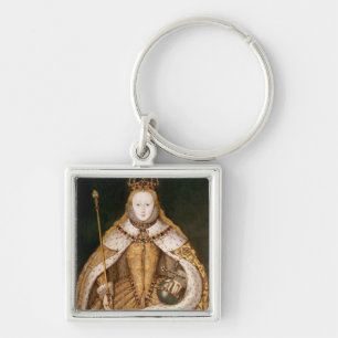 Königin Elizabeth I in den Krönungs-Roben Schlüsselanhänger