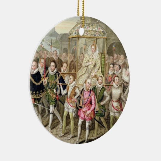 Königin Elizabeth I in der Prozession mit ihren Keramik Ornament (Rechts)