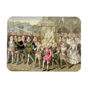 Königin Elizabeth I in der Prozession mit ihren Magnet