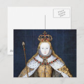 Königin Elizabeth I.: Krönung Postkarte (Vorne/Hinten)