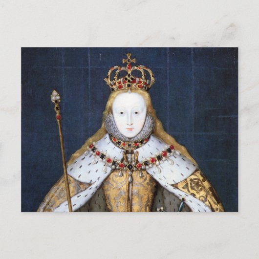 Königin Elizabeth I.: Krönung Postkarte (Vorderseite)