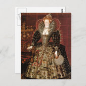 Königin Elizabeth I. Postkarte (Vorne/Hinten)