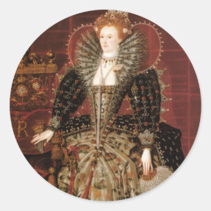 Königin Elizabeth I. Runder Aufkleber