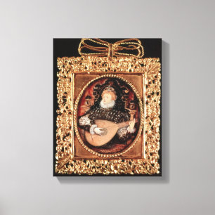 Königin Elizabeth I. spielt Laute Leinwanddruck