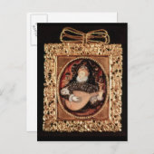 Königin Elizabeth I. spielt Laute Postkarte (Vorne/Hinten)
