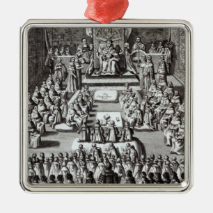 Königin Elizabeth I und Parlament Silbernes Ornament