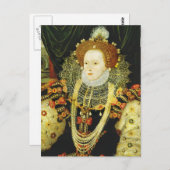 Königin Elizabeth I. von England, die Perlen trägt Postkarte (Vorne/Hinten)