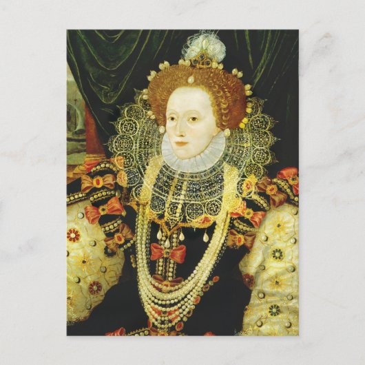 Königin Elizabeth I. von England, die Perlen trägt Postkarte (Vorderseite)