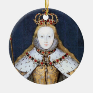 Königin Elizabeth I. von England in Coronation Rob Keramik Ornament
