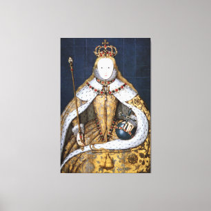 Königin Elizabeth I. von England in Coronation Rob Leinwanddruck