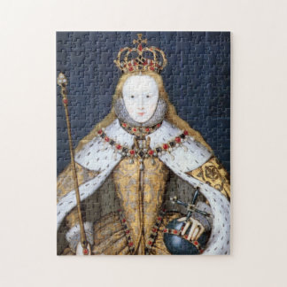 Königin Elizabeth I. von England in Coronation Rob Puzzle