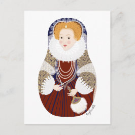 Königin Elizabeth I. von England Matryoshka Postca Postkarte
