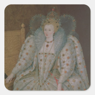 Königin Elizabeth I von England und von Irland Quadratischer Aufkleber