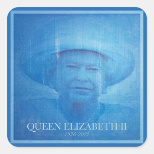 Königin Elizabeth II 1926-2022 Quadratischer Aufkleber