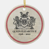 Königin Elizabeth II 1926-2022 Weihnachten Keramik Ornament (Vorne)