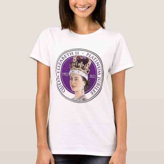 Königin Elizabeth II 2022 Platinum Jubilee 70. T-Shirt (Vorderseite)