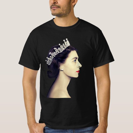 " Königin Elizabeth II. - Die junge Königin Jigsaw T-Shirt (Vorderseite)
