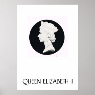 Königin Elizabeth II., Erleichterung zeichnend Poster