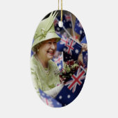 Königin Elizabeth II. Königin des Vereinigten Köni Keramik Ornament (Rechts)