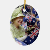 Königin Elizabeth II. Königin des Vereinigten Köni Keramik Ornament (Vorne)