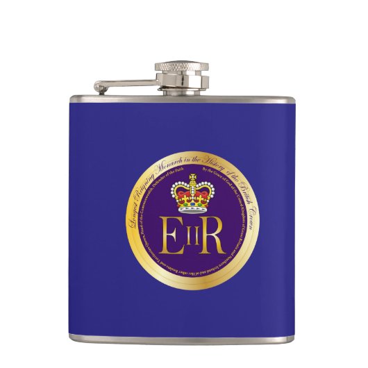 Königin Elizabeth II. längste Reign Flachmann (Vorderseite)