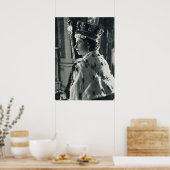 Königin Elizabeth II. mit Koronationsregalia Poster (Küche)