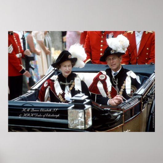 Königin Elizabeth II. & Prinz Philip 1986 Poster (Vorne)