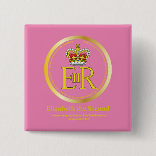 Königin Elizabeth II Reign Button