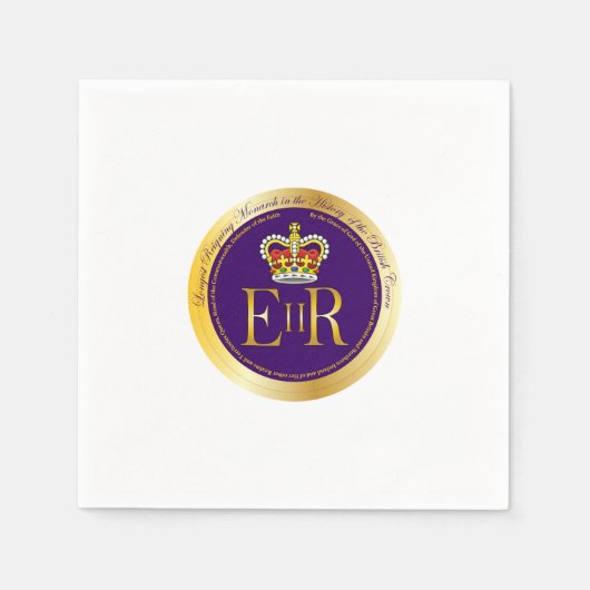 Königin Elizabeth II Reign Serviette (Vorderseite)