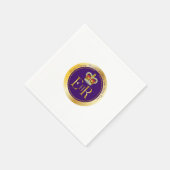 Königin Elizabeth II Reign Serviette (Ecke)