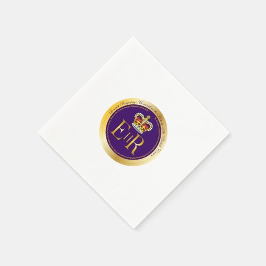 Königin Elizabeth II Reign Serviette (Ecke)