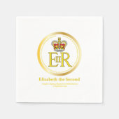 Königin Elizabeth II Reign Serviette (Vorderseite)