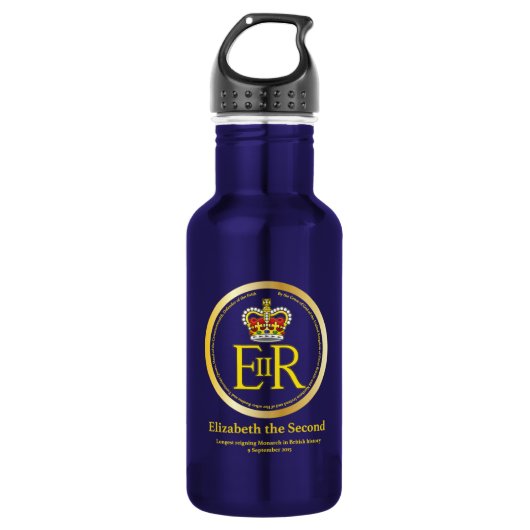 Königin Elizabeth II Reign Trinkflasche (Vorderseite)