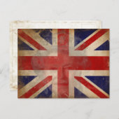 Königin Elizabeth II Silhouette auf der britischen Postkarte (Vorne/Hinten)