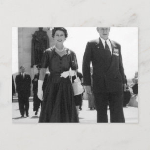 Königin Elizabeth II. und Sir Walter Jackson Coope Postkarte