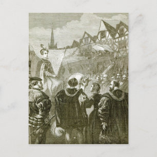 Königin Elizabeth in London Postkarte