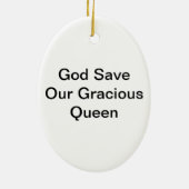Königin Elizabeth Keramik Ornament (Hinten)
