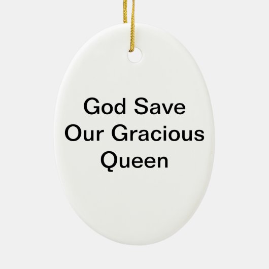 Königin Elizabeth Keramik Ornament (Hinten)