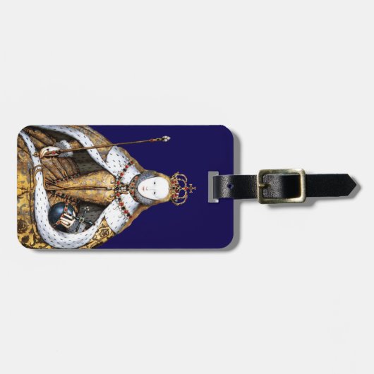 Königin Elizabeth of England Coronation Blue Gepäckanhänger (Vorderseite horizontal)