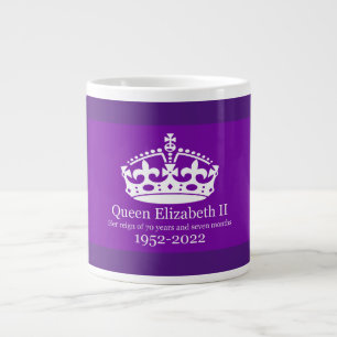 Königin Elizabeth Reign von 70 Jahren Jumbo-Tasse
