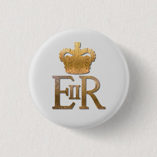 Königin Elizabeth Royal Crown Button