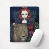 "Königin Elizabeth und ein Löwe" Mousepad (Mit Mouse)