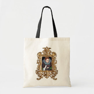 Königin Elizabeth und eine Ermine-gerahmte Tasche