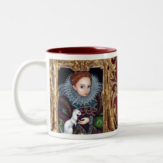 Königin Elizabeth und eine Ermine-Tasse Zweifarbige Tasse (Links)