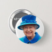 Königin Elizabeth von England Button (Vorne & Hinten)