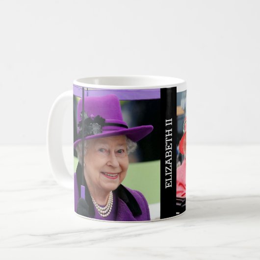 Königin Elizabeth von England Kaffeetasse (Vorderseite Links)