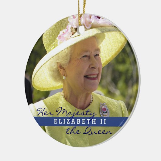Königin Elizabeth von England Keramik Ornament (Links)